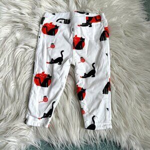 Monica + Andy black cat pumpkin pants size 9-12 months // 3615